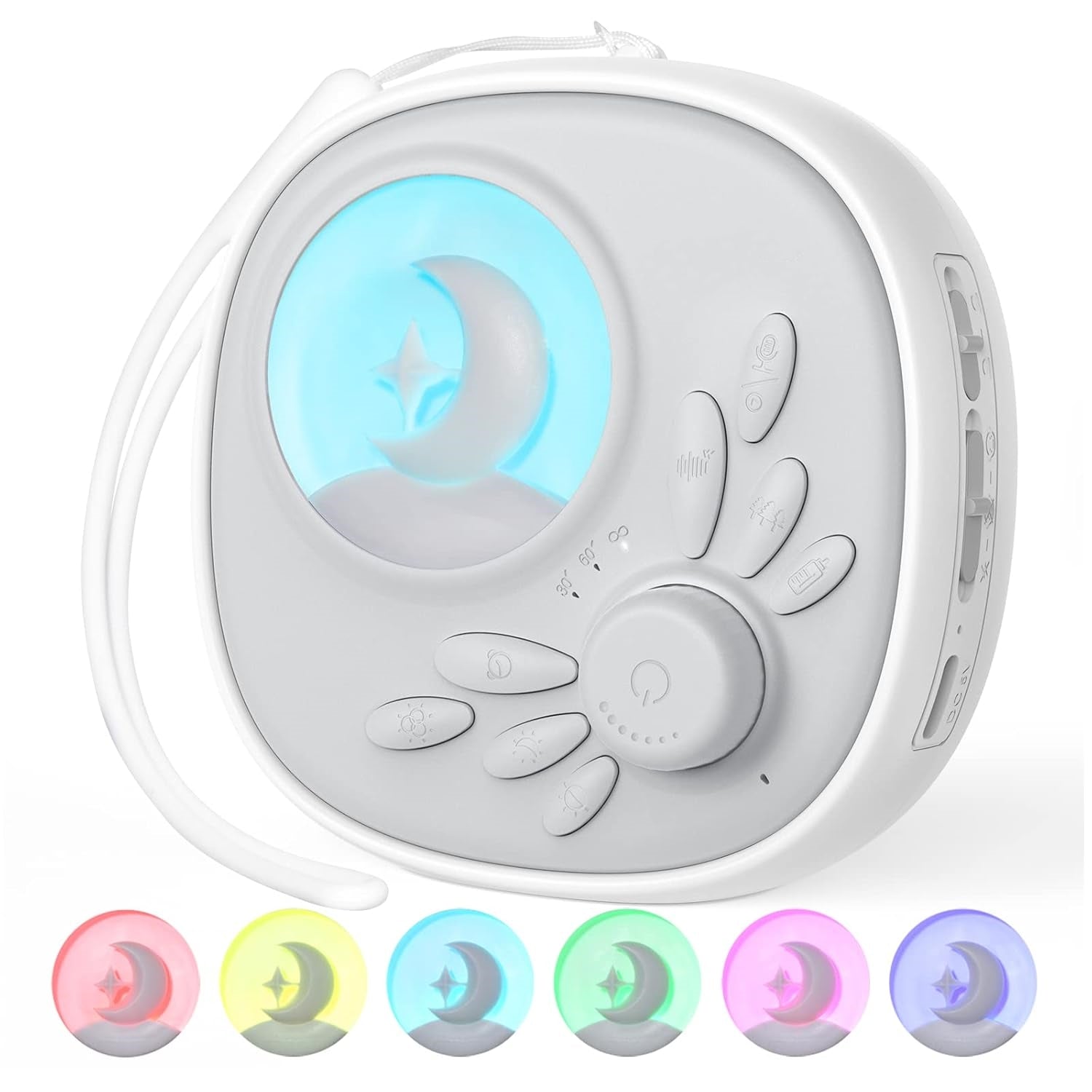BabyHeart White Noise Sound Machine and Night Light Sleep Therapy