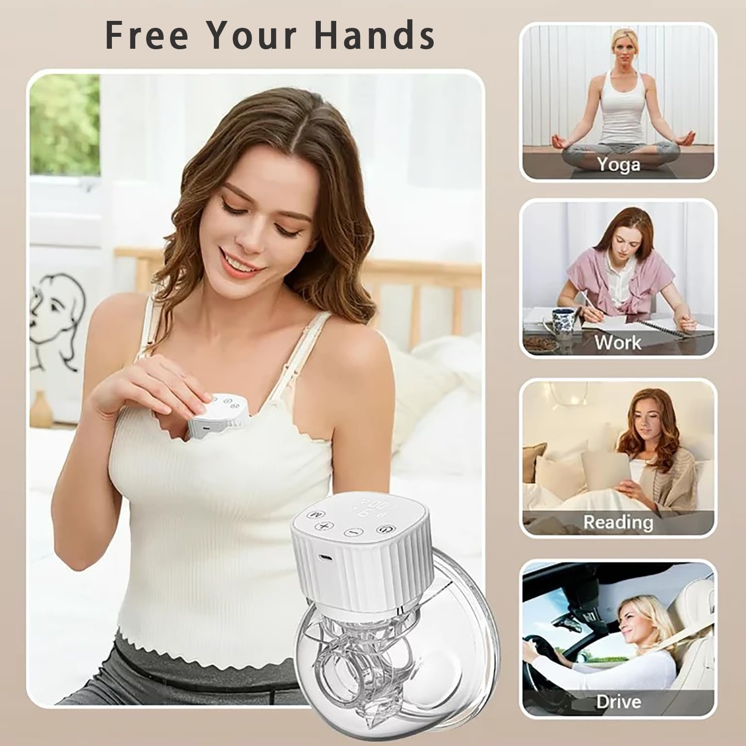 BabyHeart HiFlow Wearable Electric Breast Pump - FDA Cleared