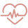 heart with a heartbeat in it icon