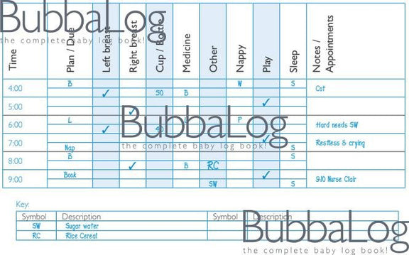 BubbaLog Baby Tracker Log Book | BabyHeart