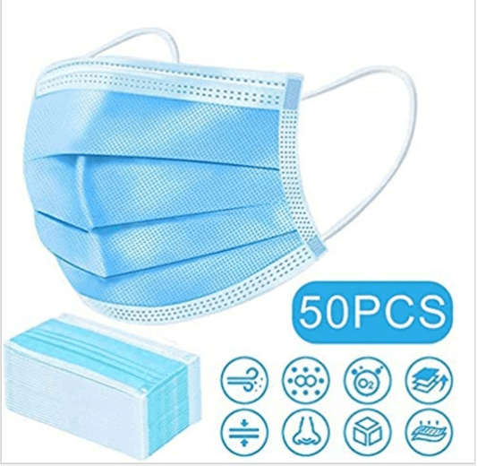 Blue and white medical surgical face mask 50 PCS