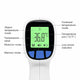 Diagram of display screen and it's features and button functions on the Premium Digital Professional Infrared Thermometer