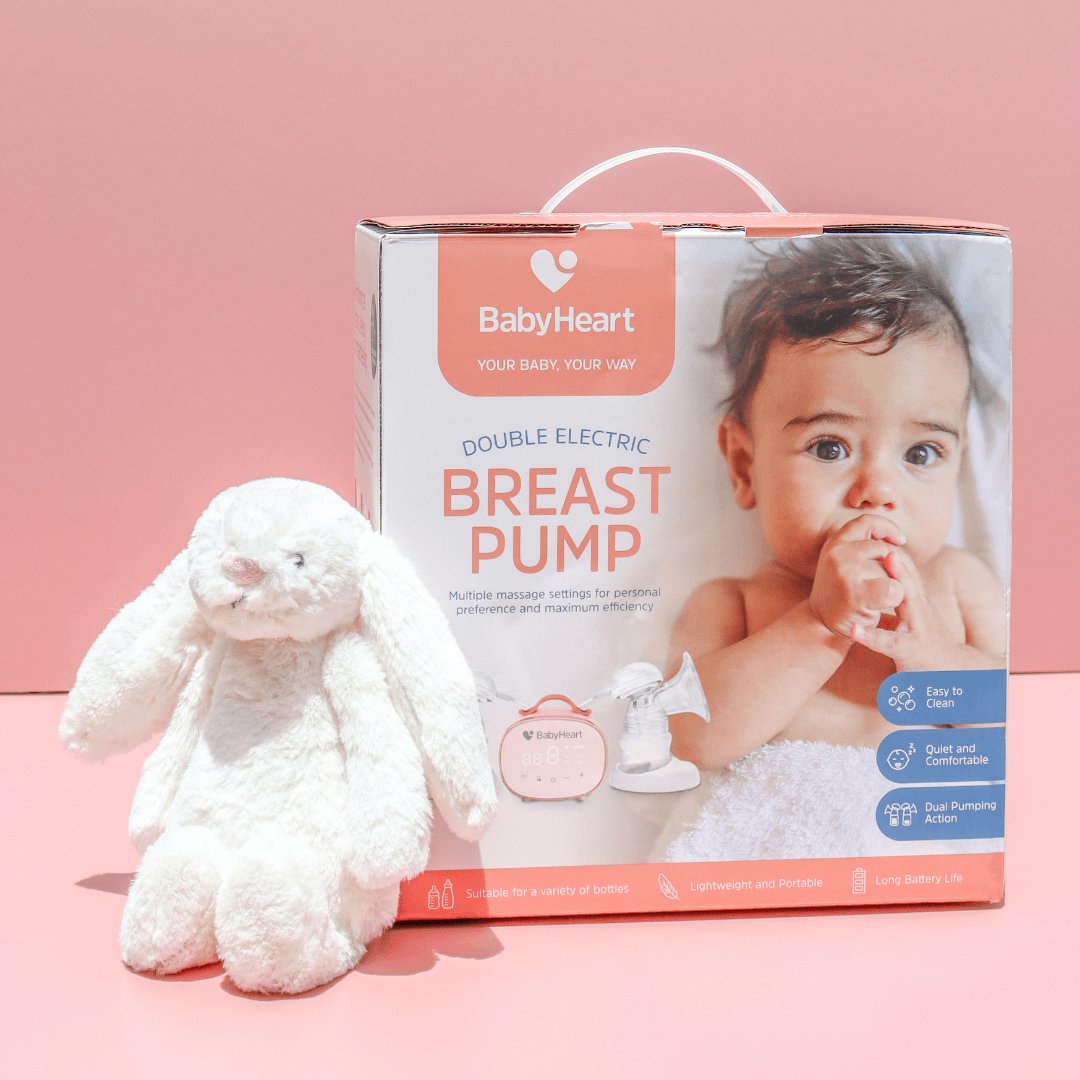 BabyHeart Double Electric Breast Pump in the packaging